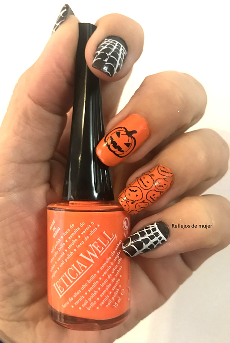 Manicura calabazas-Reto HalloweenNails20