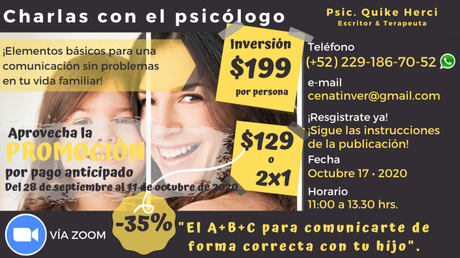 #ConferenciaOnline: El A+B+C para comunicarte de forma correcta con tu hijo.