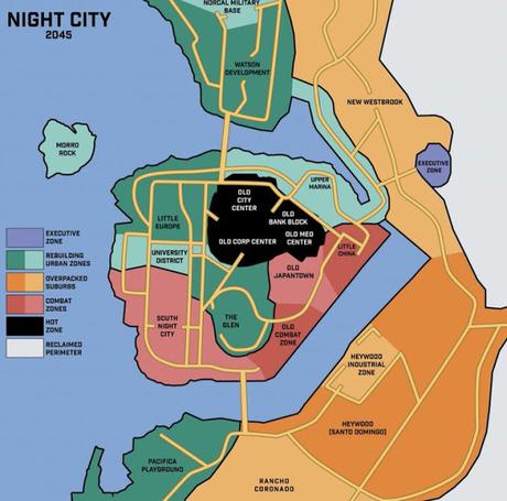 R. Talsorian Games: Mapa de Night City y estado del juego