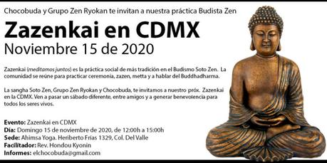 Invitación: Zazenkai en CDMX. Noviembre 15 de 2020