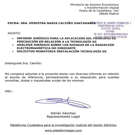 QAE requiere al gobierno una Moratoria del 5G así como la aplicación del Principio de Precaución
