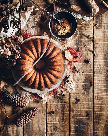 Bundt cake de calabaza especiada y chocolate