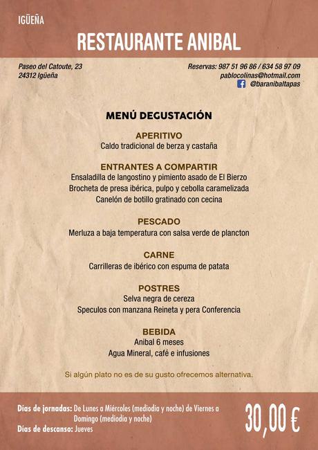 XXXVI Jornadas Gastronómicas De El Bierzo 2020. Consulta los restaurantes y menús