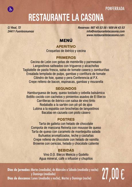 XXXVI Jornadas Gastronómicas De El Bierzo 2020. Consulta los restaurantes y menús