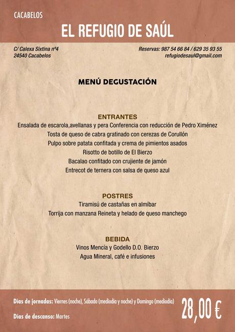 XXXVI Jornadas Gastronómicas De El Bierzo 2020. Consulta los restaurantes y menús