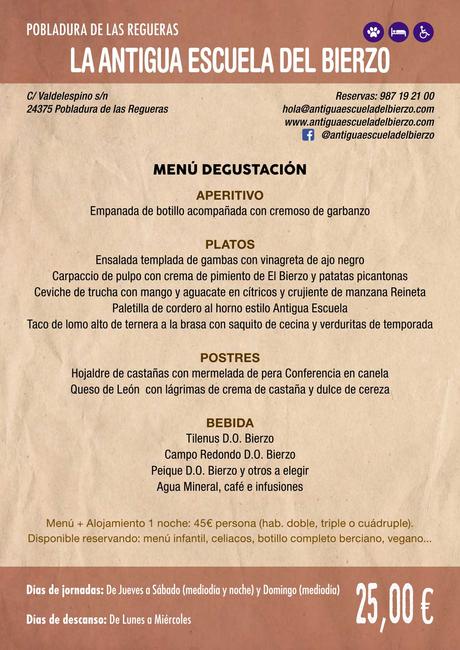 XXXVI Jornadas Gastronómicas De El Bierzo 2020. Consulta los restaurantes y menús
