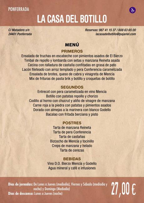 XXXVI Jornadas Gastronómicas De El Bierzo 2020. Consulta los restaurantes y menús