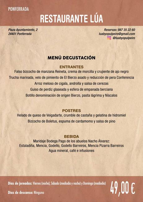 XXXVI Jornadas Gastronómicas De El Bierzo 2020. Consulta los restaurantes y menús