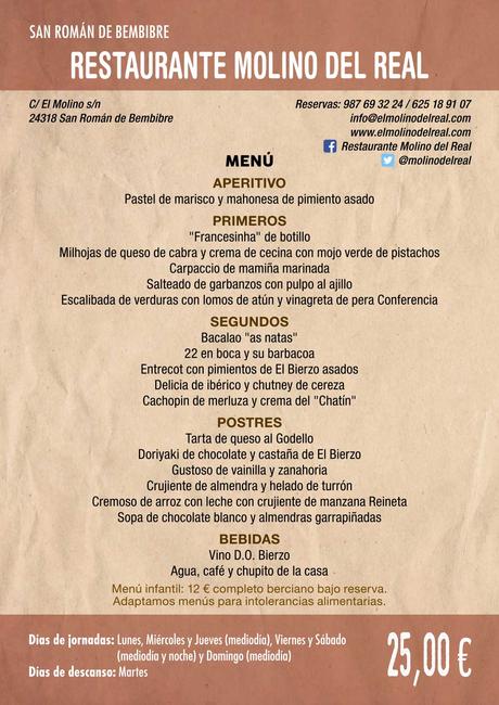 XXXVI Jornadas Gastronómicas De El Bierzo 2020. Consulta los restaurantes y menús