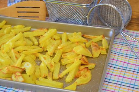 Las delicias de Mayte, patatas fritas al horno rápidas, como hacer patatas fritas al horno, patatas fritas sin apenas aceite, patatas fritas al horno sin aceite, patatas al horno, patatas fritas sin grasa,