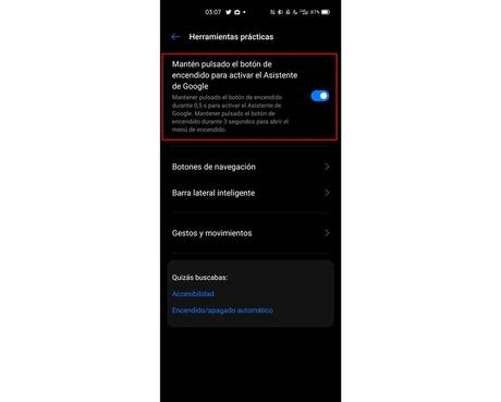 Activa el asistente de Google en tu Realme con uno de sus botones