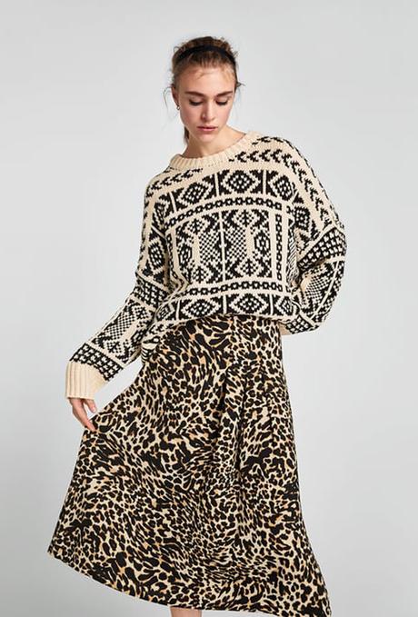 Zara Falda Animal Print