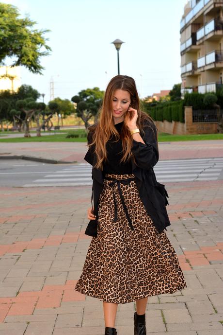 Zara Falda Animal Print