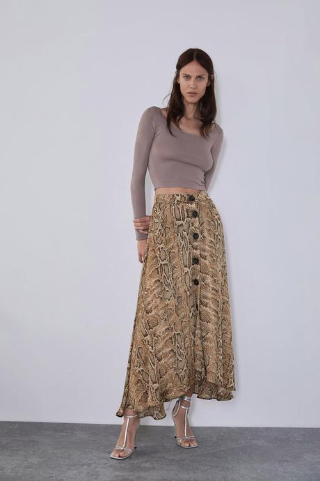 Zara Falda Animal Print