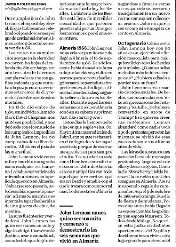 El cumpleaños mas sonado de John Lennon.