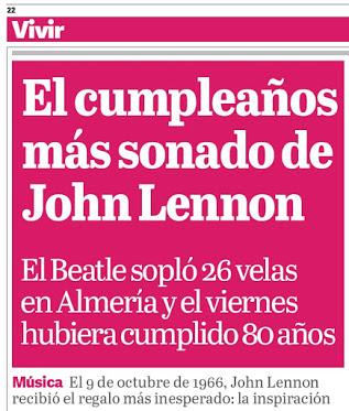 El cumpleaños mas sonado de John Lennon.