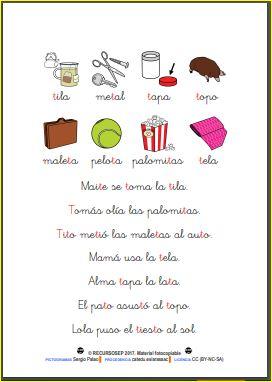 Aprendo a leer y a escribir. La T Aprendo a leer y a escribir. La T