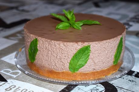 Tarta mousse de chocolate y hierbabuena Tarta mousse de chocolate y hierbabuena