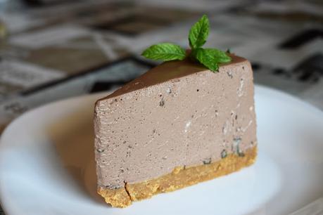 Tarta mousse de chocolate y hierbabuena Tarta mousse de chocolate y hierbabuena
