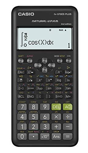 Calculadora científica, ¿cuál comprar? Casio FX-570ES Plus-2 - Calculadora Científica, 417 Funciones, 11 x 77 x 162 mm Negro