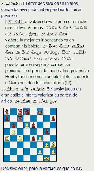 Grandes combates canarios (28) - Beliavsky vs Quinteros, Las Palmas (3) 1974