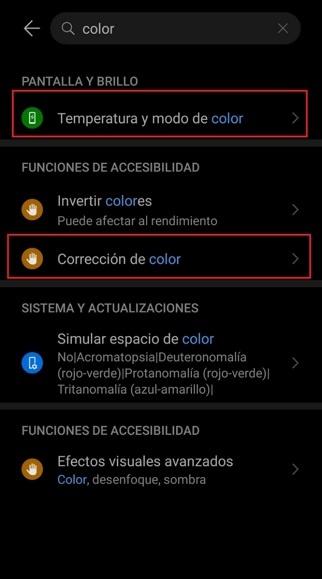 Mejora la visibilidad ajustando los colores de la pantalla en tu móvil Huawei Mejora la visibilidad ajustando los colores de la pantalla en tu móvil Huawei