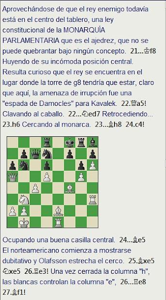 Grandes combates canarios (29) - Fridrik Olafsson vs Kavalek, Las Palmas (3) 1974 Grandes combates canarios (29) - Fridrik Olafsson vs Kavalek, Las Palmas (3) 1974