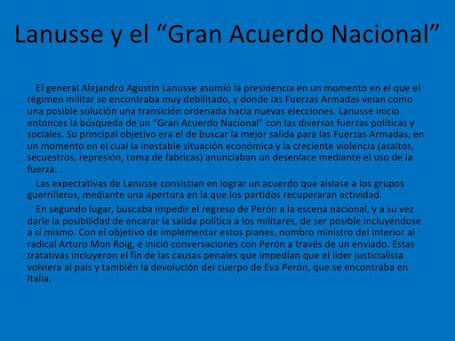 Mi Quinto A de Economía. Gobierno de Lanusse-Cámpora