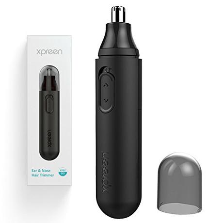 Cortapelos Nariz y Oreja,Nose Hair Trimmer,Recortador para Nariz/Orejas/Ceja/Barba Acero Inoxidable Doble Borde de Diseño Lavable Cabeza Desmontable Cuchilla para Hombres y Mujeres
