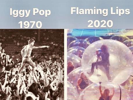 The Flaming Lips dan un concierto con el público dentro de burbujas gigantes