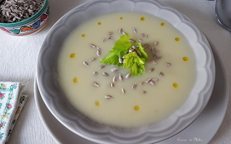 Crema de calabaza y bacalao