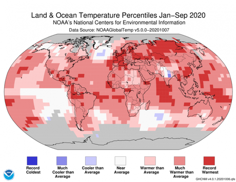 ¡El 2020 sigue dando de qué hablar! Es hasta ahora el segundo año más cálido en los registros históricos