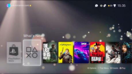 Supuesta interfaz de la PS5
