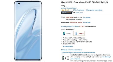 Enorme oferta del Xiaomi Mi 10, más barato que en el Amazon Prime Day
