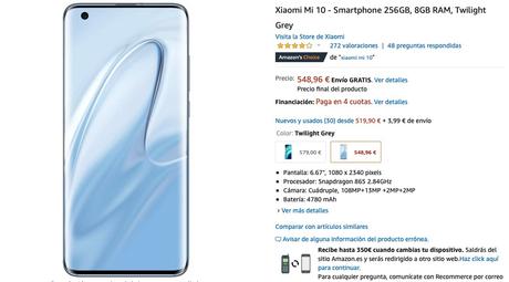 Enorme oferta del Xiaomi Mi 10, más barato que en el Amazon Prime Day Enorme oferta del Xiaomi Mi 10, más barato que en el Amazon Prime Day
