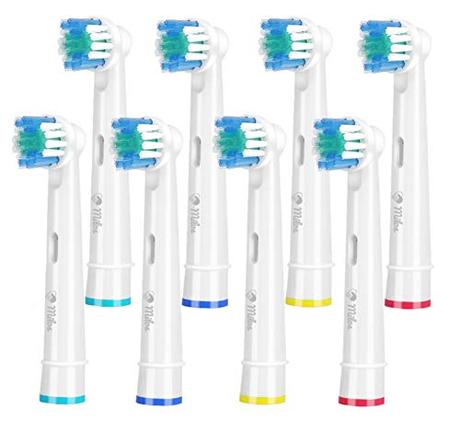 Cabezales para Cepillo Oral B Eléctrico Milos (Paquete de 8), Compatibles con Cabezales de Recambio Oral B, Cabezales de Recambio para Cepillo de Dientes Eléctricos Oral B de Primera Calidad
