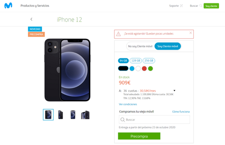 Estos son los precios y opciones de compra del iPhone 12 con Movistar