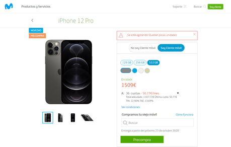 Estos son los precios y opciones de compra del iPhone 12 con Movistar