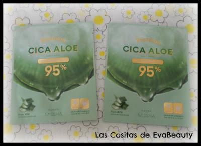 Mascarilla facial tissú CICA ALOE de Missha coreana en notino