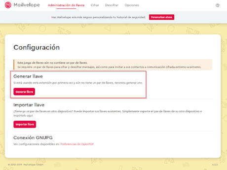 Mailvelope: cifrando los emails web