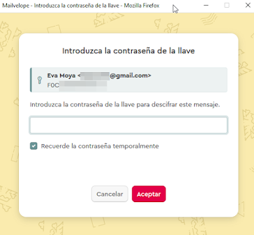 Mailvelope: cifrando los emails web