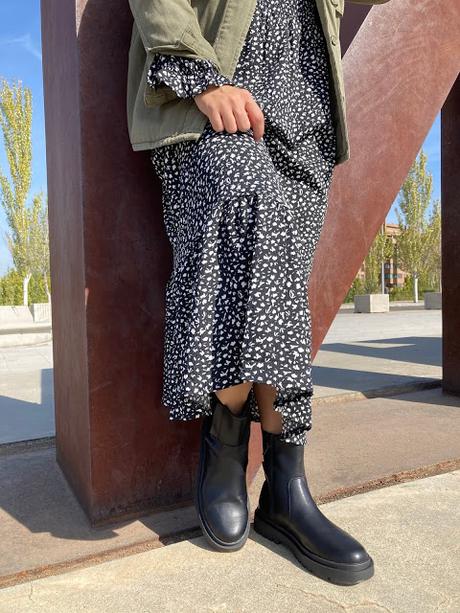 LONG DRESS + PARKA.- LONG DRESS + PARKA.-