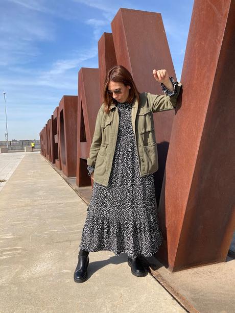 LONG DRESS + PARKA.- LONG DRESS + PARKA.-
