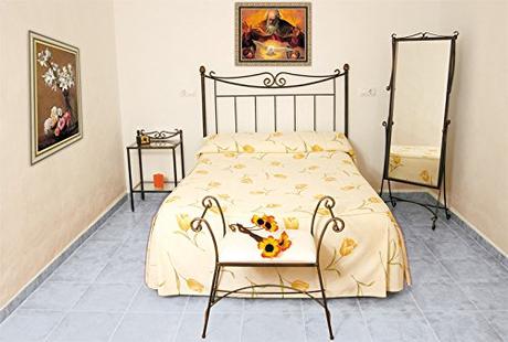 Cabecero de Ikea, compra el mejor Hogares con Estilo - Cabecero de forja Nacional Modelo Aljarafe, Color Negro para Cama de 135 cms, Medidas Disponibles