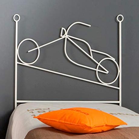 Cabecero de Ikea, compra el mejor Dfierro Moto Cabecero de forja, 90 cm, Metal, Blanco, Cama 80/95 (Twin), 95.0x4.0x128.0 cm