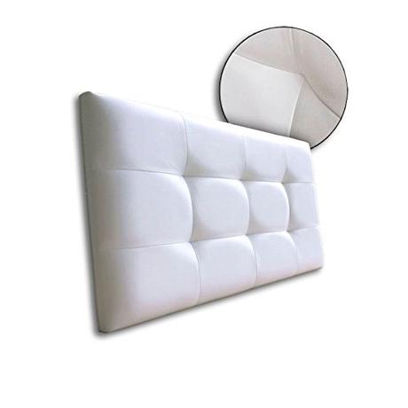 Cabecero de Ikea, compra el mejor Ventadecolchones - Cabecero de Cama Tapizado Acolchado de Dormitorio en Polipiel con capitoné Modelo Tablet Blanco y Medidas 106 x 70 cm para Camas de 90 ó 105
