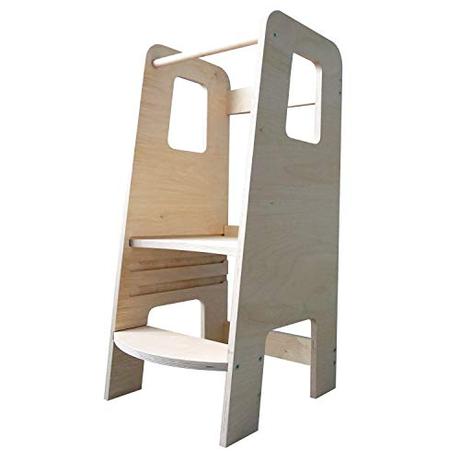 Torre de aprendizaje, ¿es útil? ully by moblì® | la primera Torre de Aprendizaje en madera natural | Hecha en Italia según los principios de Montessori | Diseñada por educadores expertos| Torre de Aprendizaje con estantes ajustables