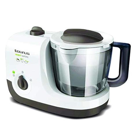 Taurus 925004000 Robot Al Vapor, 750 W, 1.7 litros, 0 Decibelios, PU|Plástico sin BPA|Acero inoxidable