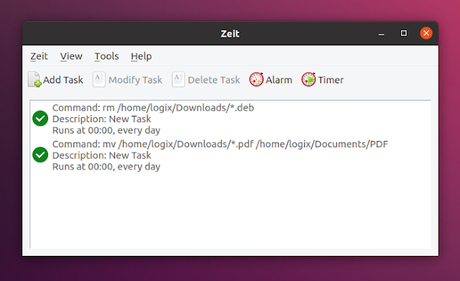 Programando la ejecución de comandos y scripts en Linux con Zeit