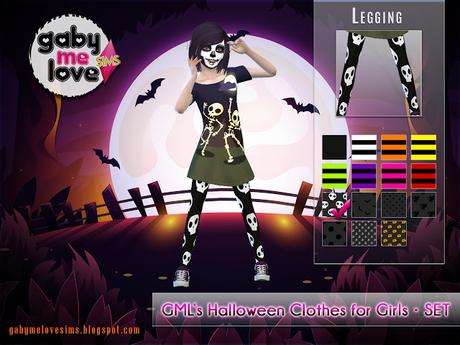 GML's Halloween Clothes for Girls (Sims 4)